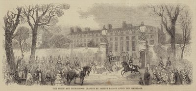 De bruid en bruidegom verlaten St James