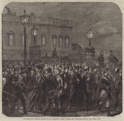 Het Treinstation van Brighton op de Zaterdagavond voor de Vrijwilligersreview door English School