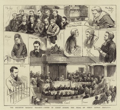 De Brighton Spoorwegtragedie, aantekeningen in de rechtbank tijdens het proces van Percy Lefroy Mapleton door English School