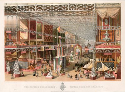 De Britse Afdeling, Gezien vanaf de Transept, Grote Tentoonstelling, 1851 door English School