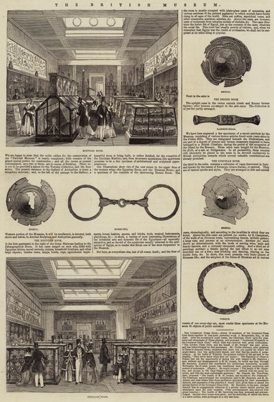 Het British Museum (gravure) door English School
