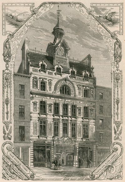Kantoren van de British and Irish Magnetic Telegraph Company, Threadneedle Street, Londen door English School
