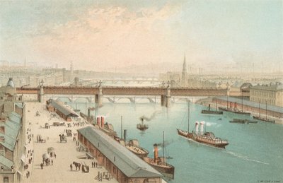 The Broomielaw, Glasgow - Kijkt naar het oosten door English School