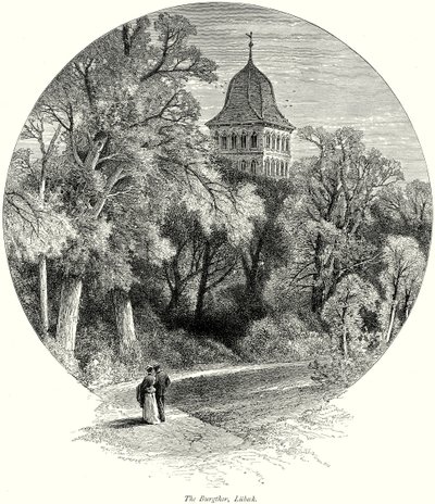 De Burgthor, Lübeck (gravure) door English School