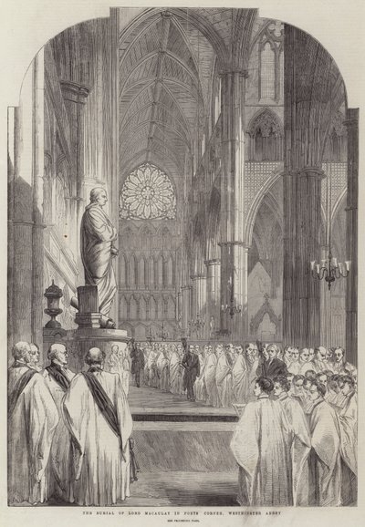 De begrafenis van Lord Macaulay in Poets