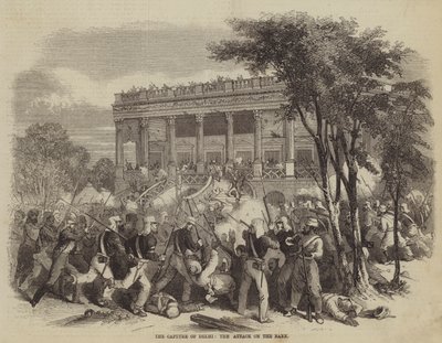 De Inname van Delhi, de Aanval op de Bank door English School