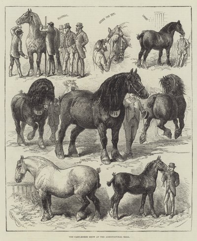 De Karthorsenshow in de Agricultural Hall (gravure) door English School