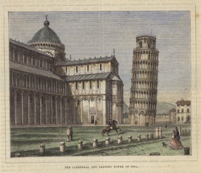 De kathedraal en de scheve toren van Pisa door English School