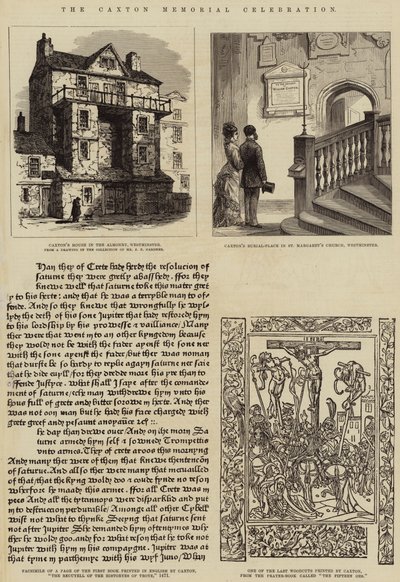 De Caxton Memorial Celebration (gravure) door English School