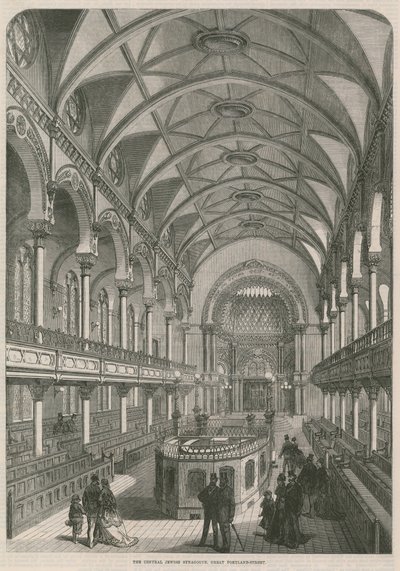 De Centrale Joodse Synagoge, Great Portland Street, Londen door English School