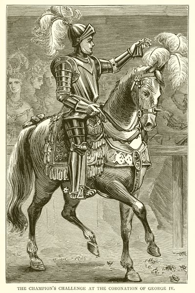 De Uitdaging van de Kampioenen bij de Kroning van George IV door English School