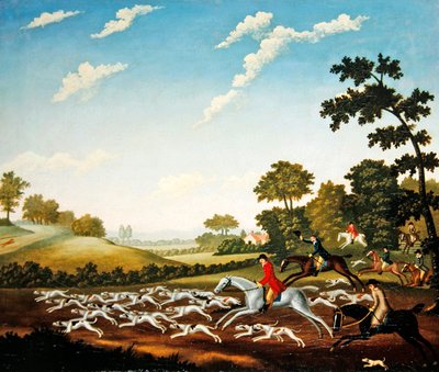 De jacht, ca. 1770 door English School