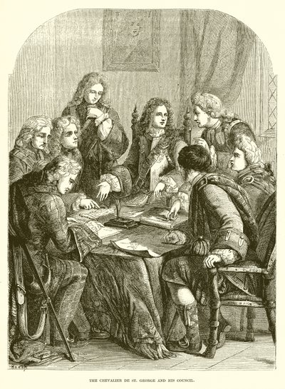 De Chevalier de St. George en zijn raad door English School