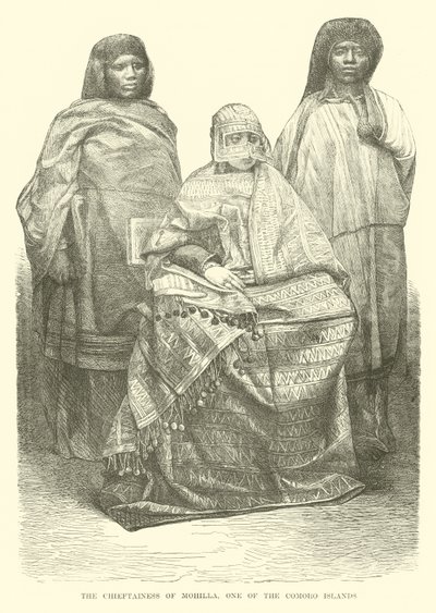 De hoofdvrouw van Mohilla, een van de Comoren door English School