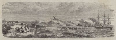 De Chinese Expeditie, de Geallieerde Strijdkrachten nemen bezit van het schiereiland Tche-Fou (gravure) door English School