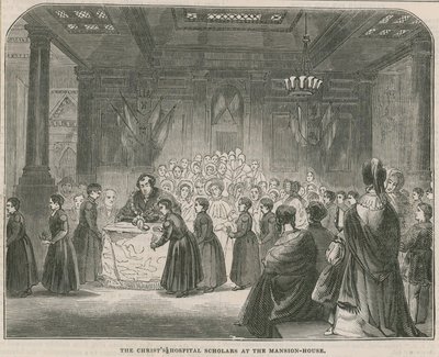 De Christs Hospital-geleerden in het Mansion House door English School