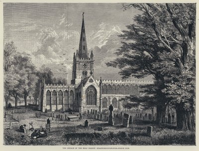 De Kerk van de Heilige Drie-eenheid, Stratford-upon-Avon, Noordzijde door English School