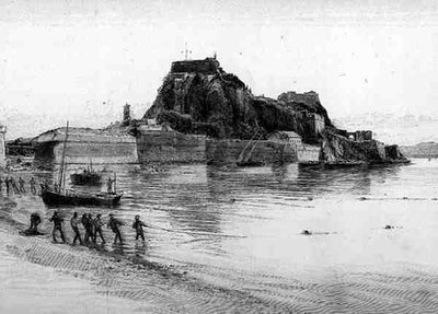 De Citadel, Corfu, Griekenland, uit 
