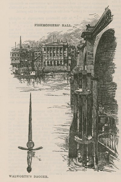 De stadsgilden: De Fishmongers Company: Fishmongers Hall en Walworths Dagger door English School
