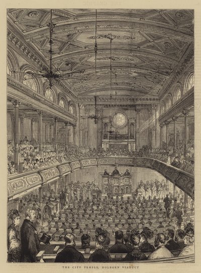 De Stadstempel, Holborn Viaduct (gravure) door English School