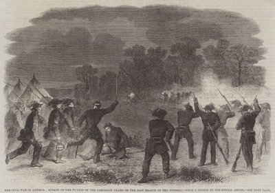 De Burgeroorlog in Amerika, Aanval op de Pickets van de Garibaldi Garde aan de Oostelijke Tak van de Potomac door English School