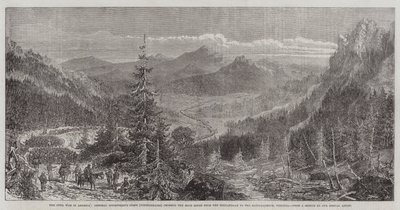 De burgeroorlog in Amerika, het korps van generaal Longstreet (Zuidelijken) steekt de Blue Ridge over van de Shenandoah naar de Rappahannock, Virginia door English School