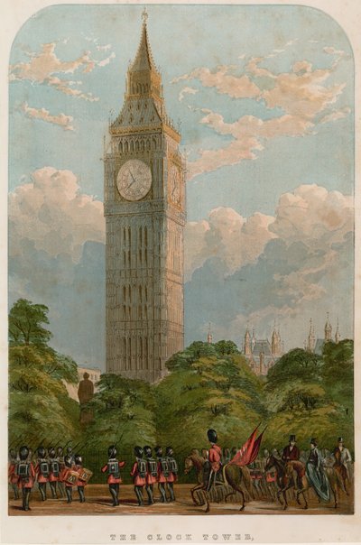 De klokkentoren, Westminster, Londen door English School
