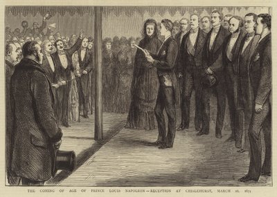 De Volwassenwording van Prins Louis Napoleon, Receptie in Chislehurst door English School