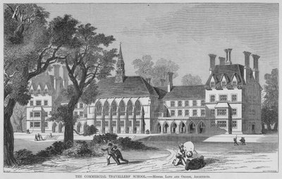 De School voor Handelsreizigers (gravure) door English School