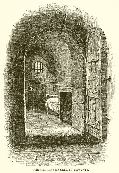 De Gevangeniscel in Newgate door English School