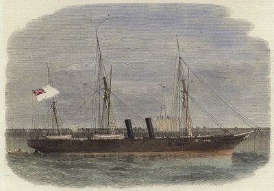 De Confederatie schroefstoomboot Rappahannock liggend aan de pier van Calais door English School