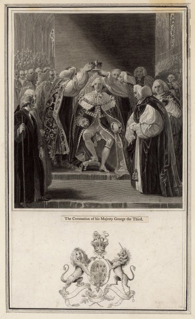 De Kroning van Zijne Majesteit George III door English School