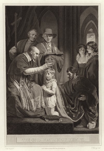 De kroning van Koning Hendrik VI door English School