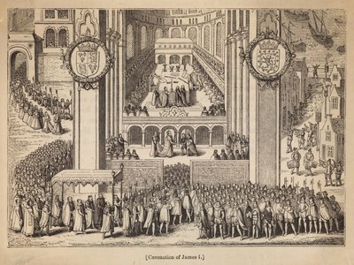 De Kroning van Koning James I door English School