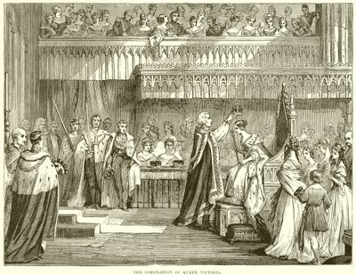 De kroning van koningin Victoria door English School
