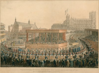 De kroningsprocessie van Zijne Majesteit Koning George IV, 19 juli 1821 door English School