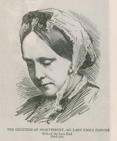 De gravin van Shaftesbury, geboren Lady Emily Cowper door English School