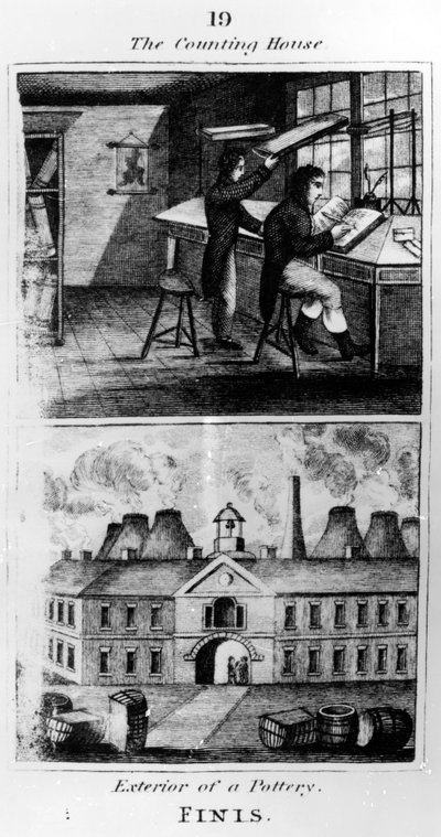 Het kantoor, 1827 door English School