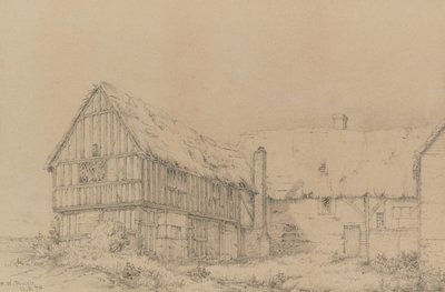 The Court Lodge in East Farleigh, nabij Maidstone, ca. 1874 (Potlood) door English School