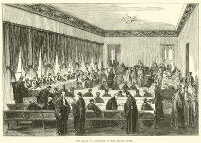 Het Hof van Cassatie in het Palais Royal, mei 1871 door English School