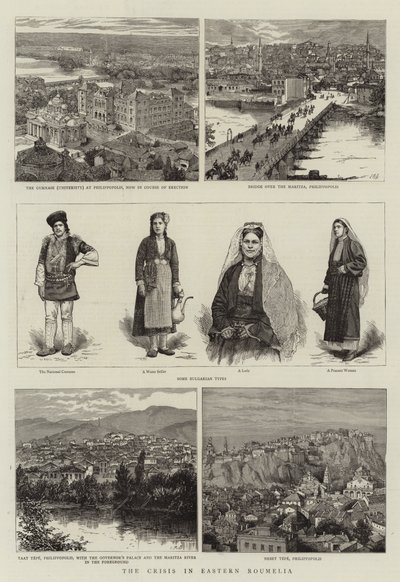 De crisis in Oost-Roemelië (gravure) door English School