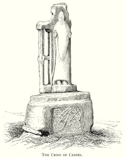 Het kruis van Cashel (gravure) door English School