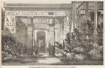 Het Crystal Palace: De Egyptische Hof, ingang naar het graf van Beni Hassan door English School