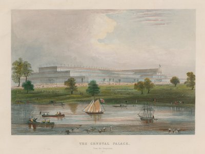 Het Crystal Palace vanaf de Serpentine door English School