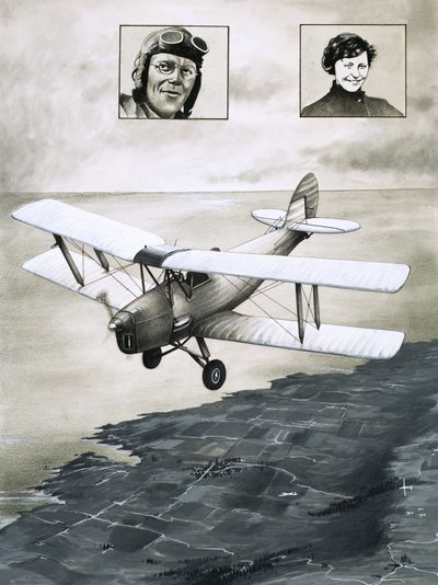 De De Havilland Moth door English School