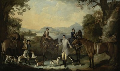 De dood van de haas, c.1760-70 door English School
