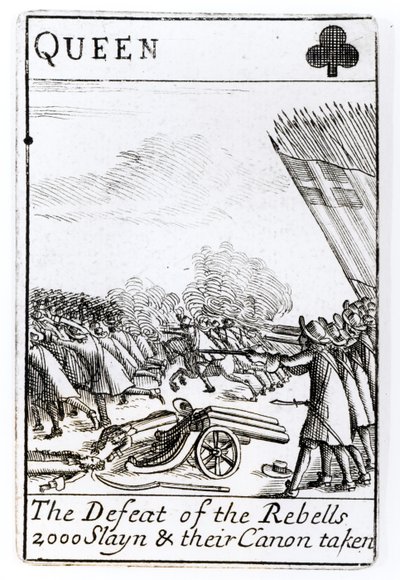 De nederlaag van de rebellen in de Slag bij Sedgemoor, 6 juli 1685 door English School