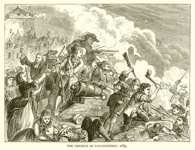 De verdediging van Londonderry, 1689 door English School