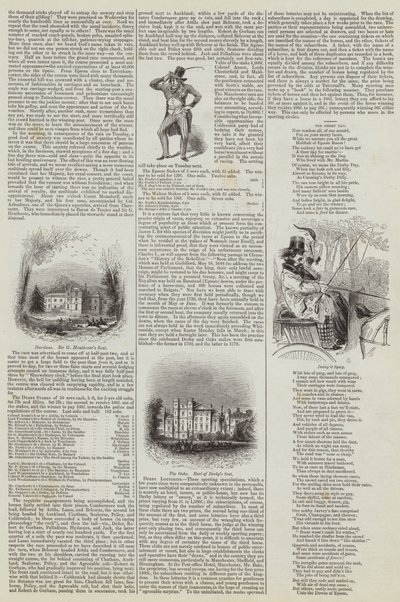 De Derby bij Epsom (gravure) door English School