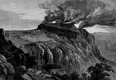 De vernietiging van Magdala, uit De Britse expeditie naar Abessinië, 1868 door English School